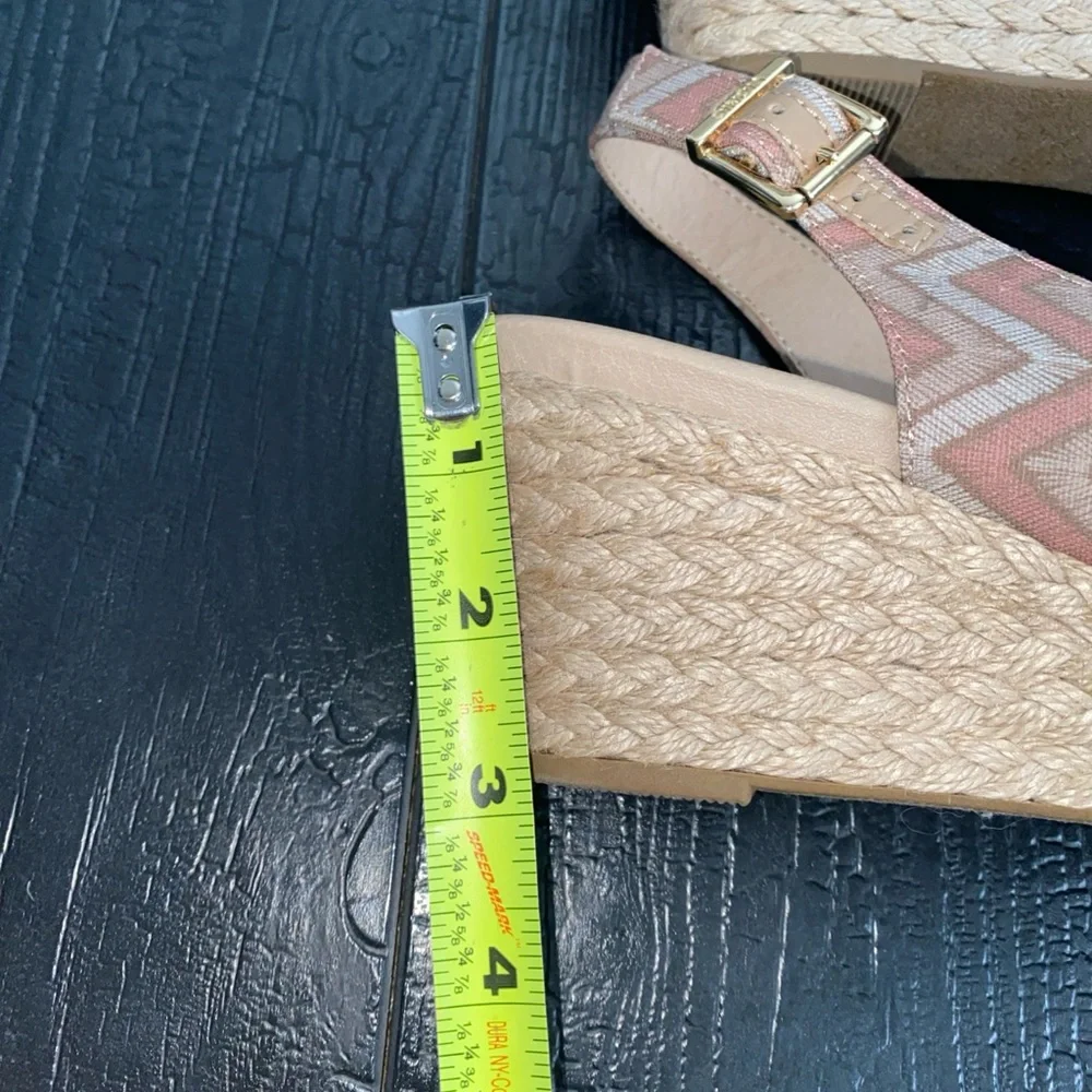 VIONIC CORALINA ESPADRILLE WEDGE‎ SLINGBACK SANDALS-SIZE 7.5 Multi Chevron
